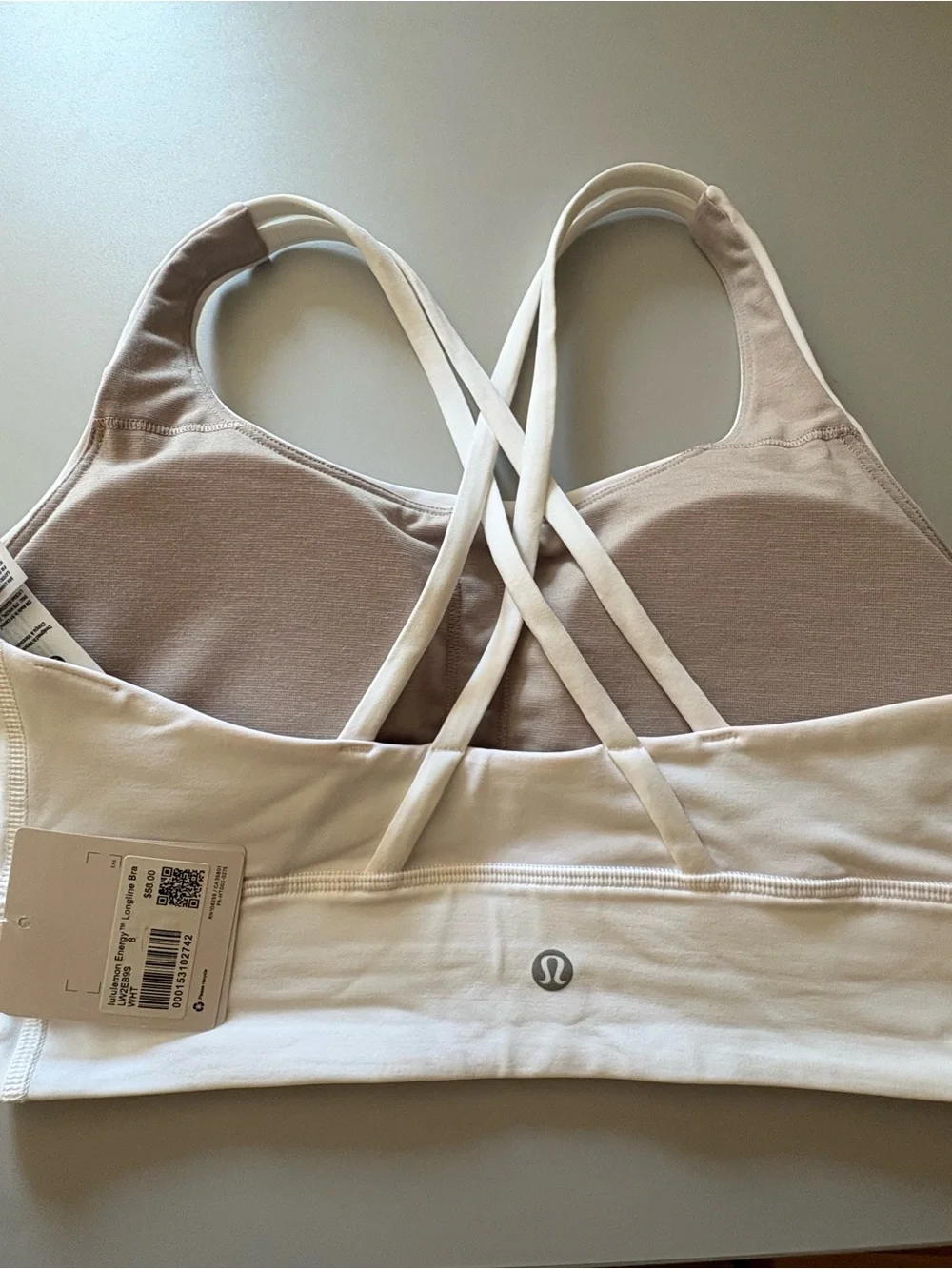 lululemon athletica White Double-Strap Sports Bralette